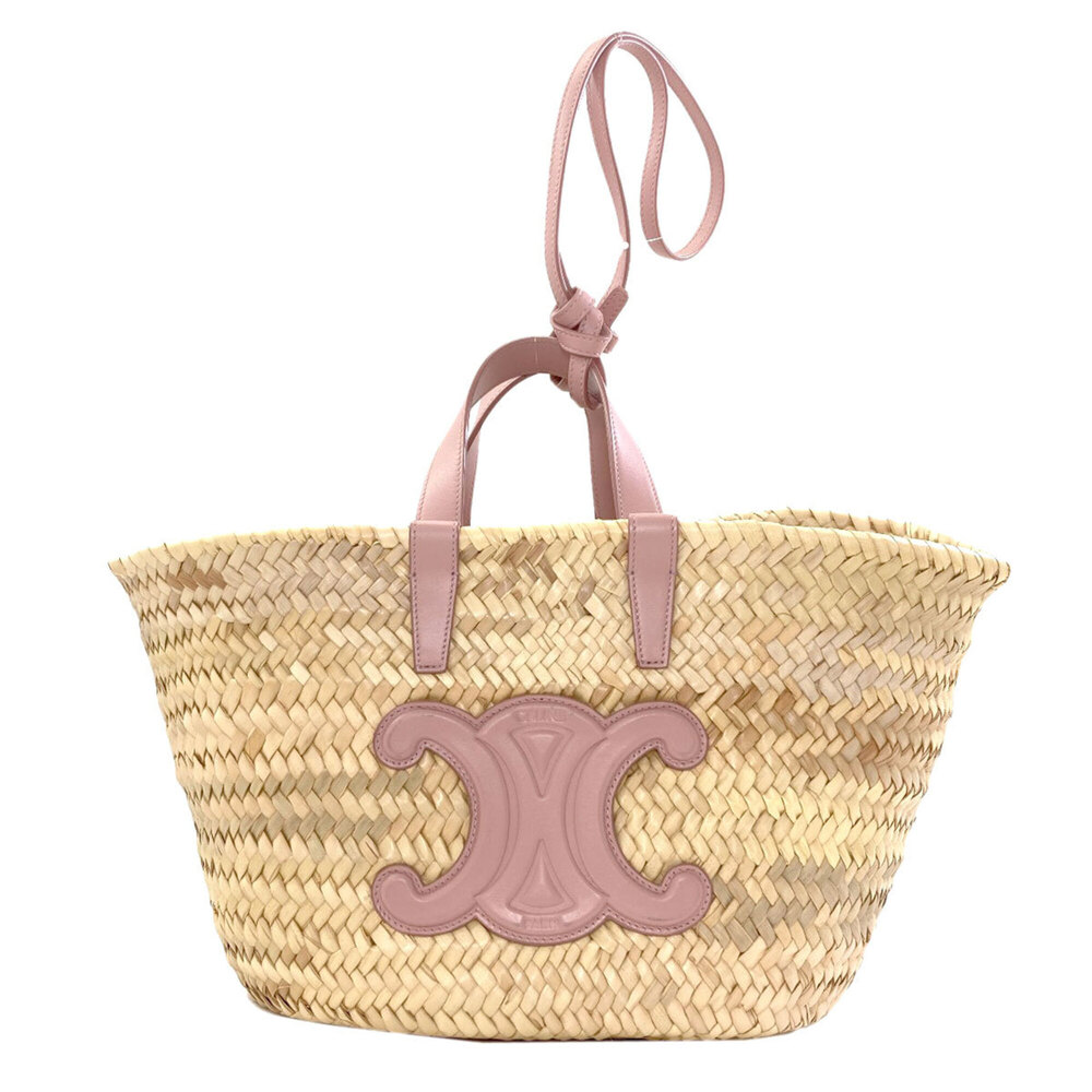 Celine Classic Panier Triomphe Basket Bag 2-Way Handbag Raffia Women's CELINE